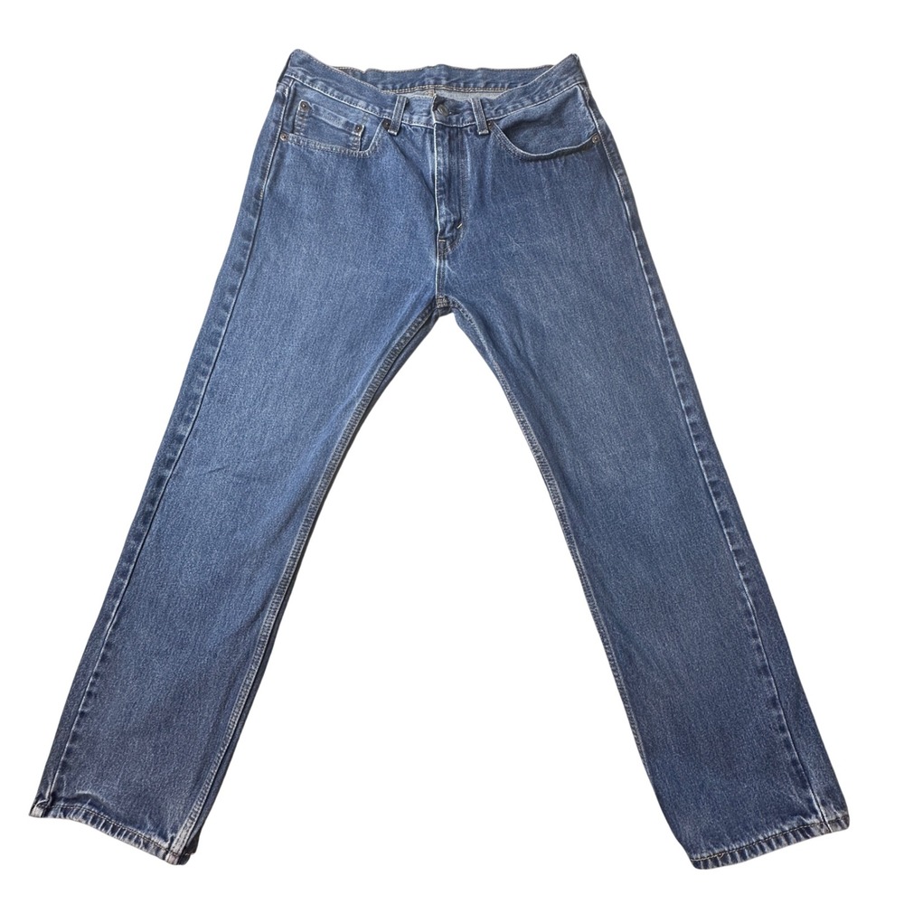 Levi's 505 Jeans Mens 34x30 (33x28) Straight Leg Blue Medium Wash Denim 5-Pocket